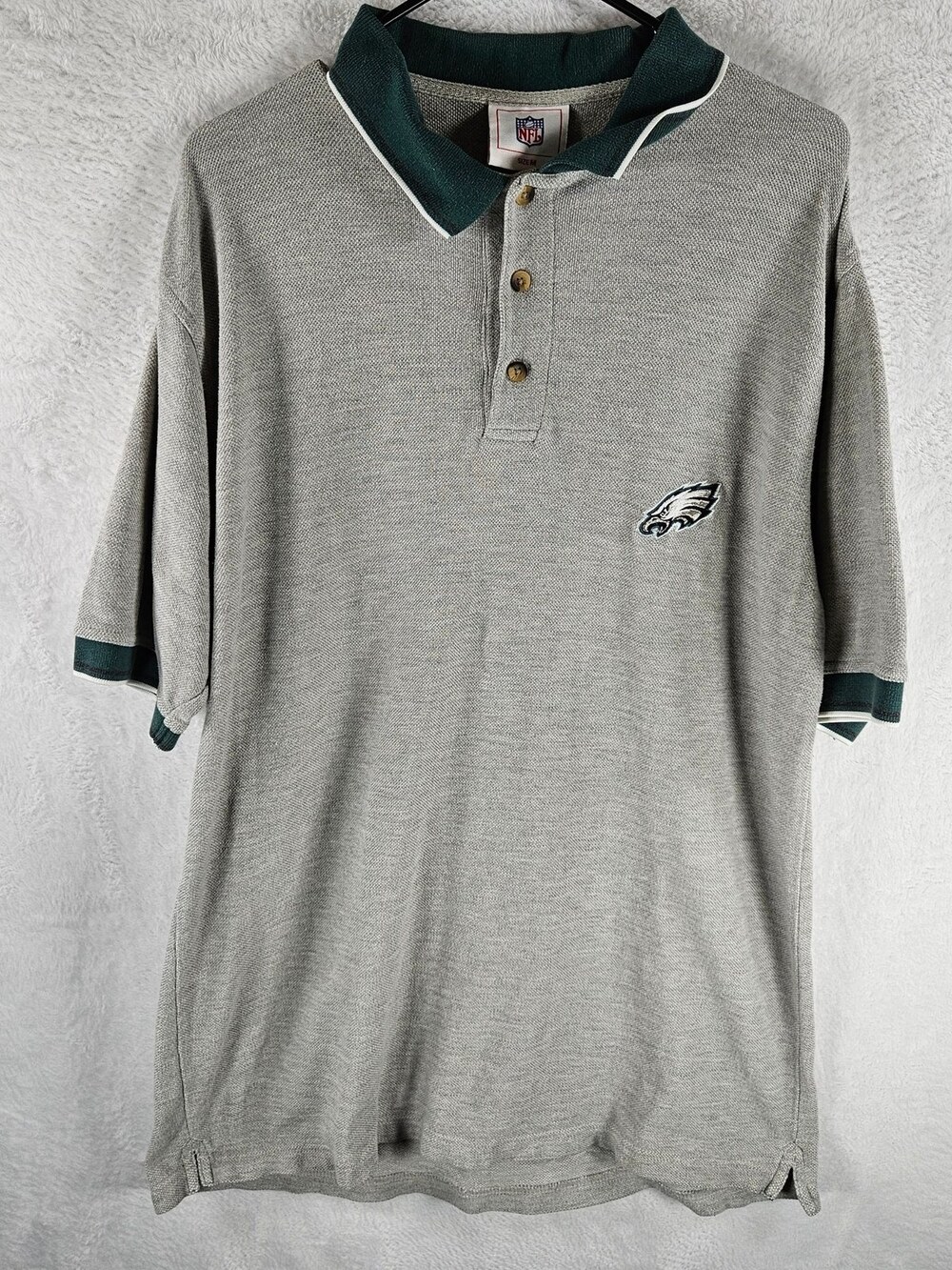 Vintage 90s NFL Philadelphia Eagles Polo Shirt Embroidered Men's Size Medium